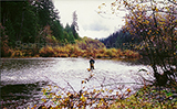 Fishing the tailout of a river