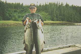 Two Nice Sized Nootka Sound Chinook Salmon