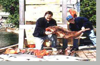 Beautiful 42 pound Ling Cod and 4 Chinook salmon over 30 pounds!